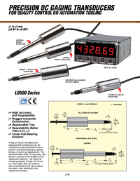 Thumbnail of document Data Sheet - LD500 LVDT Linear Position Sensors w/ Precision Tip